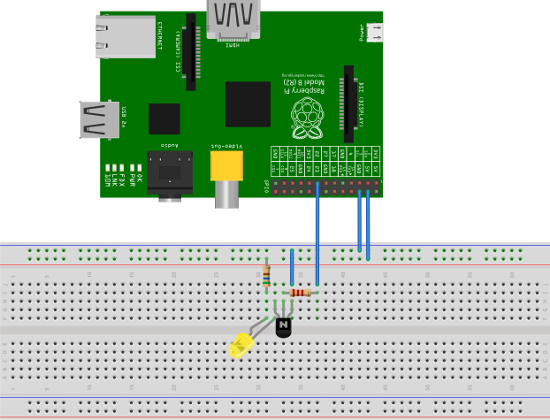 Led spy
		connected to Raspberry Pi with a breadboard